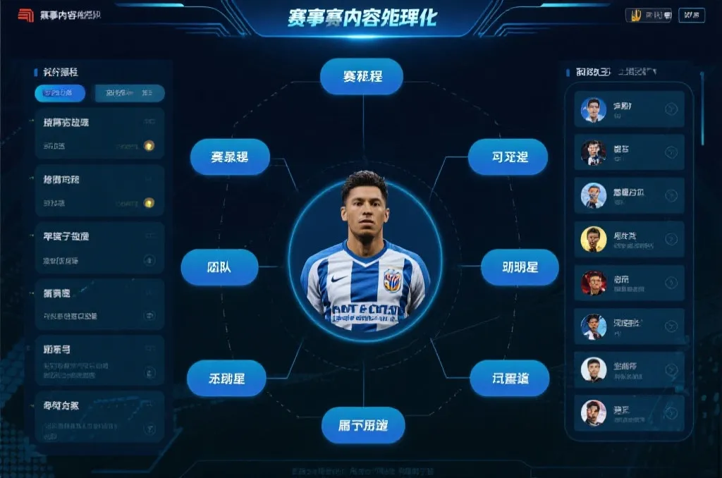 赛程、球队与球星内容矩阵的专题页结构示意图